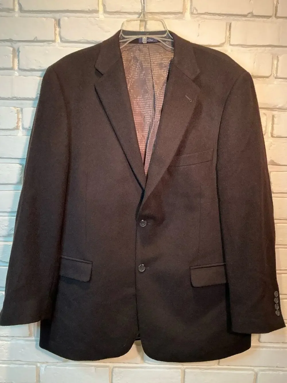 Turnbury Camel Hair Mens Sport Blazer Coat 44R black